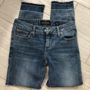 Lucky raw hem cropped jeans